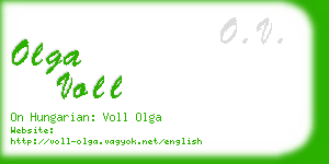 olga voll business card